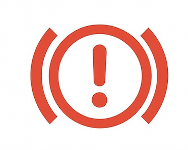 Červená kontrolka brzdového systému