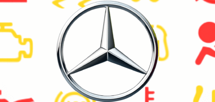 Kontrolky v autě Mercedes