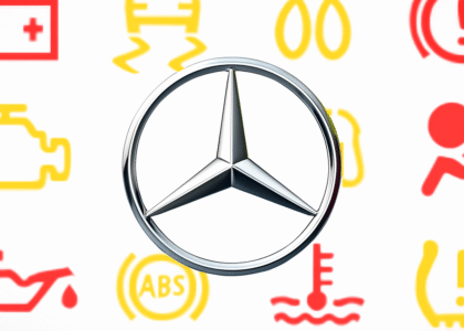 Kontrolky v autě Mercedes