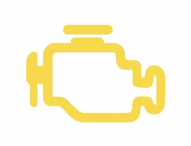 Oranžová kontrolka motoru – nesprávné spalování