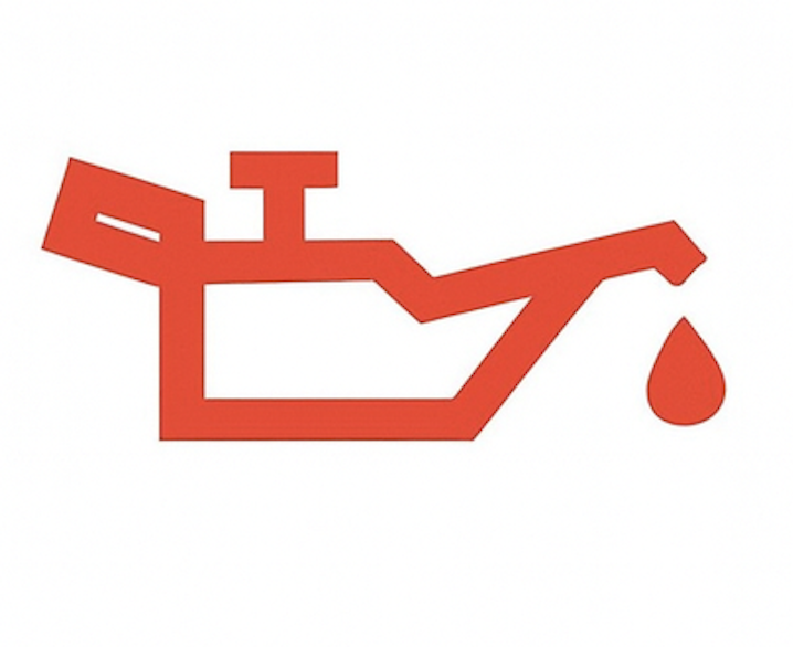 Červená kontrolka tlaku motorového oleje